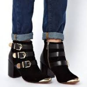 Report Signature Fairfield Buckled Suede Bootie